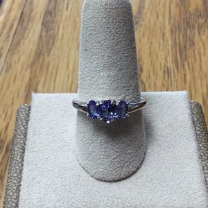 Tanzanite colored  sterling silver ring 8